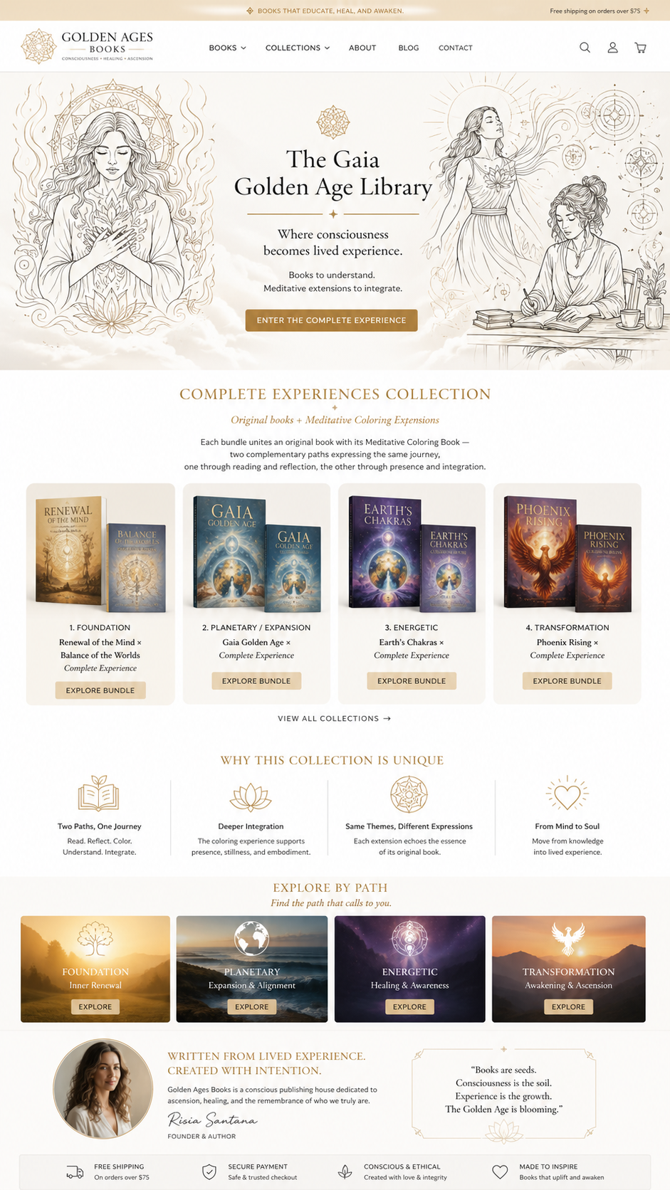“Gaia Golden Age — Meditative Extensions”   bundles: Original Book +Meditative Coloring Extensions