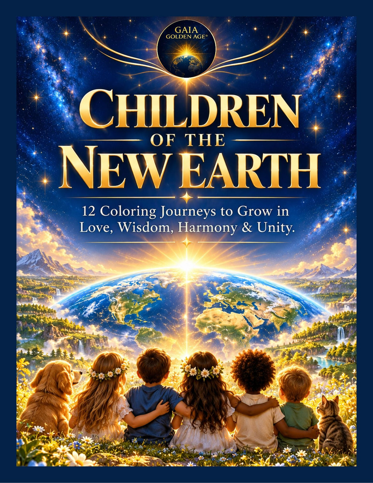 CHILDREN OF THE NEW EARTH:   12 Coloring Journeys to Grow in Love, Wisdom, Harmony &amp; Unity