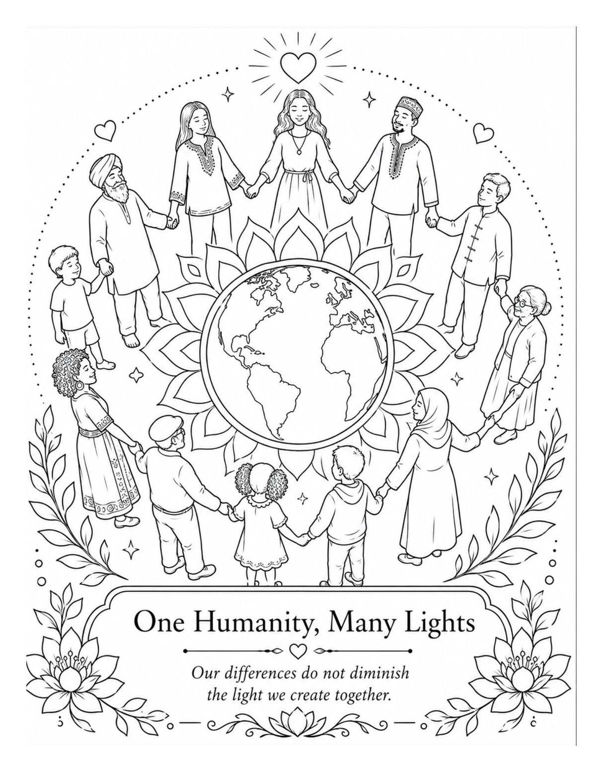 A Meditative Coloring Journey into Group Luminosity. WE WERE MEANT TO ILLUMINATE TOGETHER.