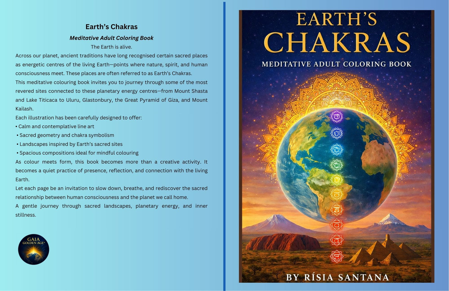 Earth’s Chakras Meditative Adult Coloring Book