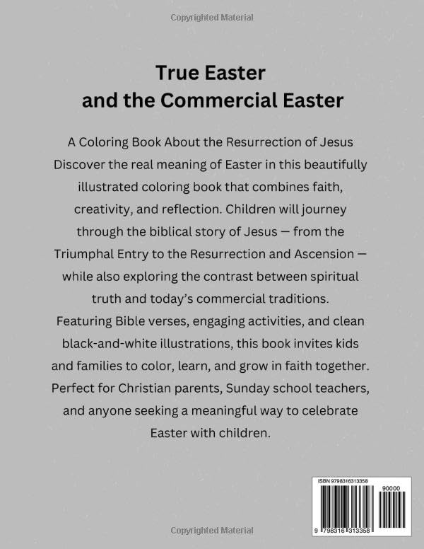 The True Easter: A Coloring Book on the Resurrection of Jesus( Easter Series)