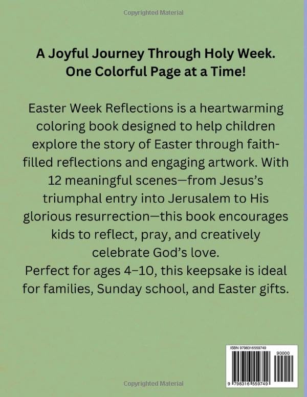 Easter Week Reflection: A Coloring Book for children. (Easter Series