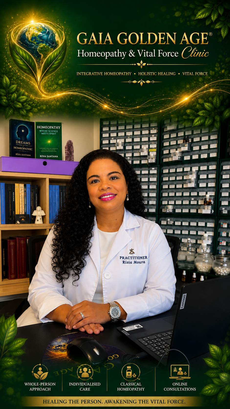 Consulta Homeopática com Rísia Santana. (Consulta em português)