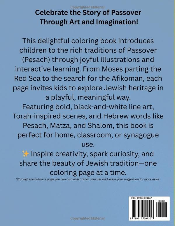 Passover: A coloring book for Jewish children