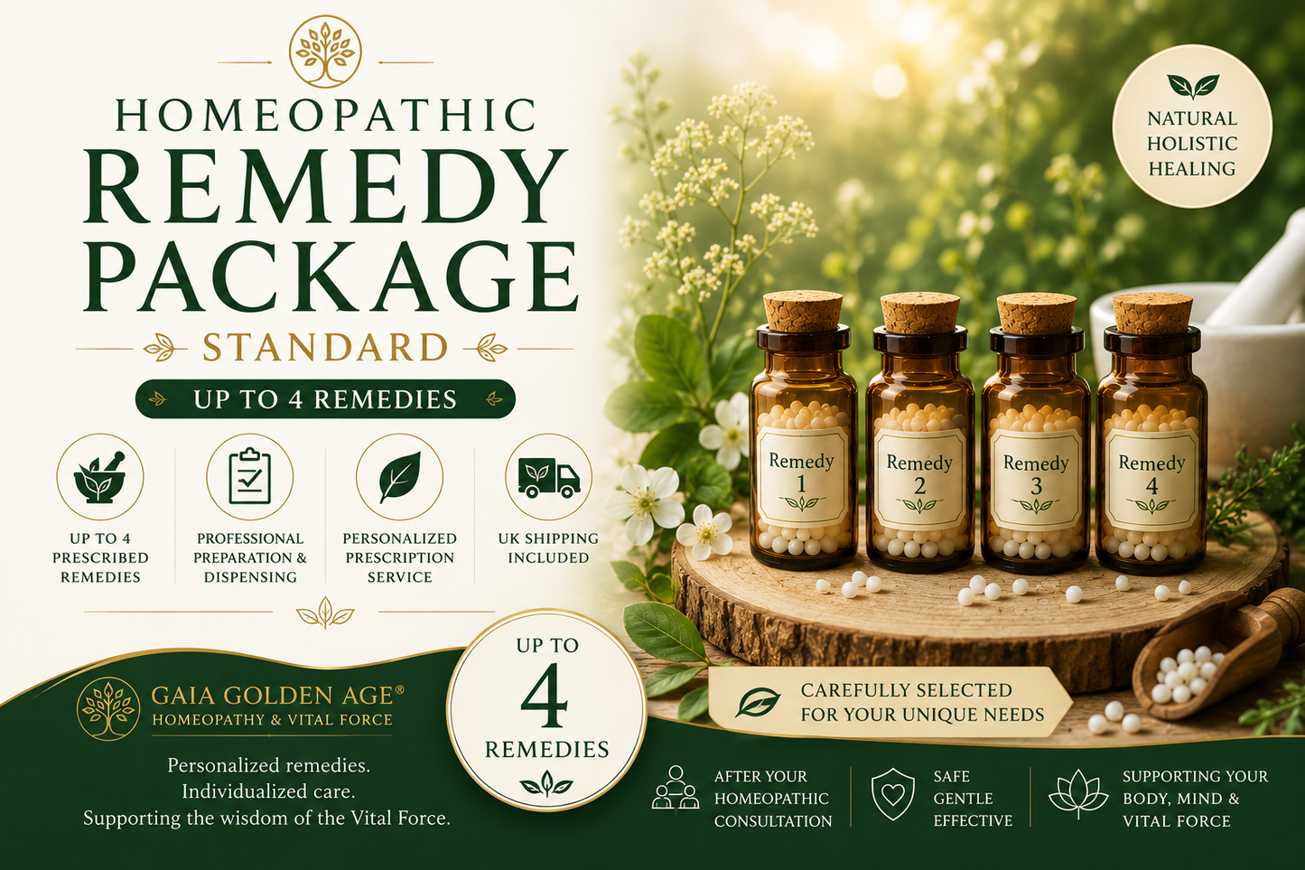 Homeopathic Remedy Package – Standard. Pacote de Remédios Homeopáticos – Standard