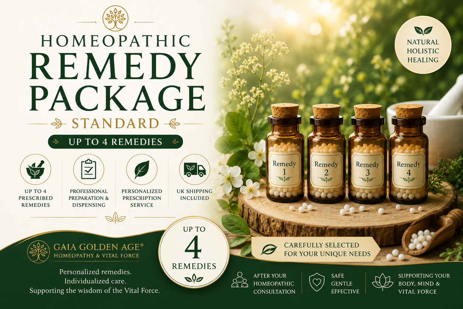 Homeopathic Remedy Package – Standard. Pacote de Remédios Homeopáticos – Standard