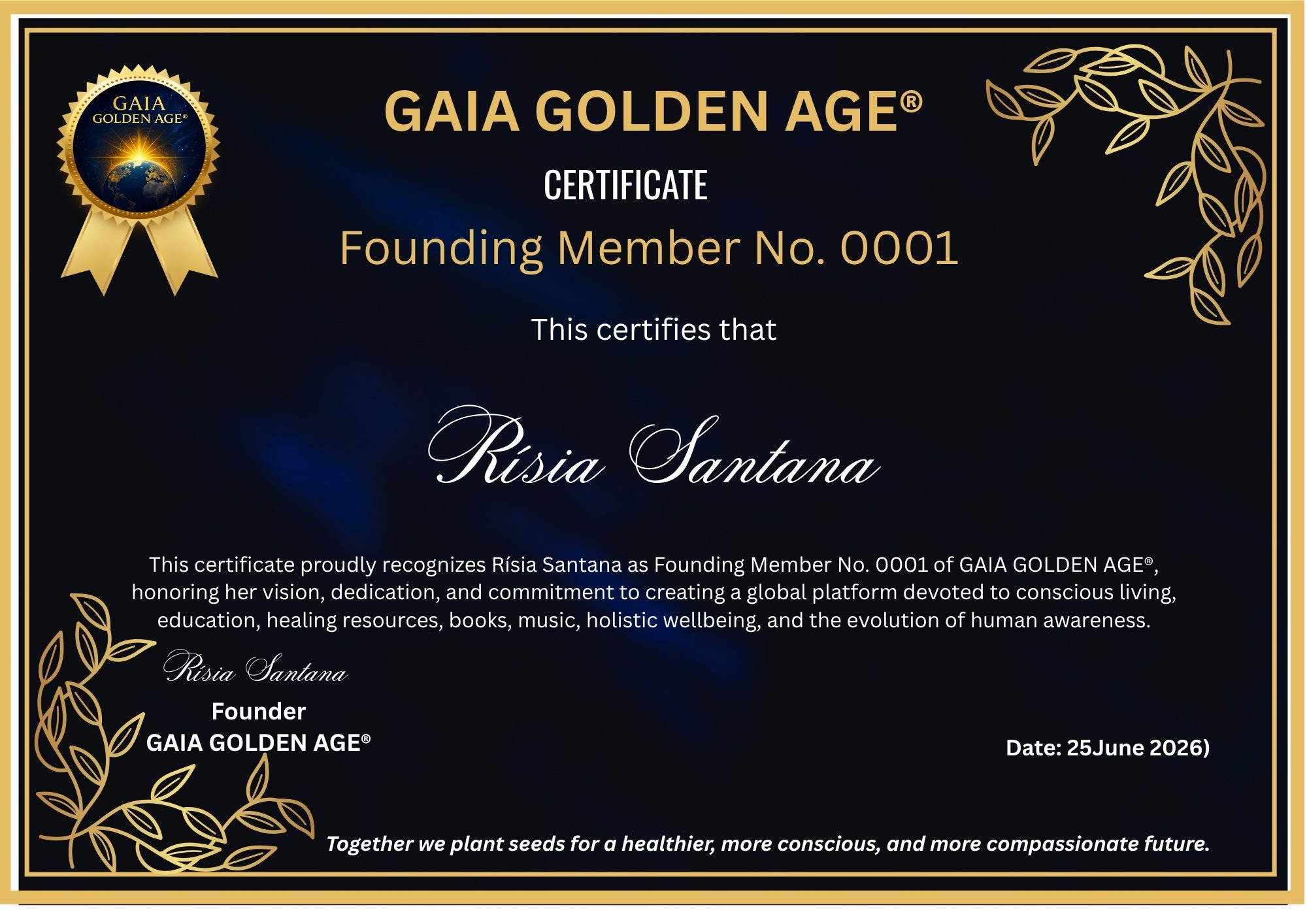 GAIA GOLDEN AGE® Founding Member — Annual Membership.