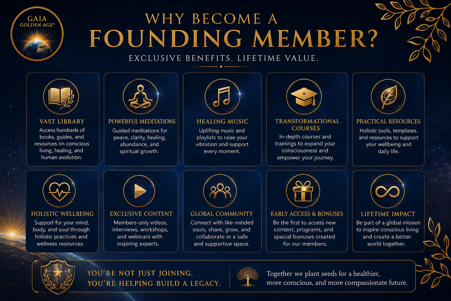 GAIA GOLDEN AGE® Founding Member — Annual Membership.
