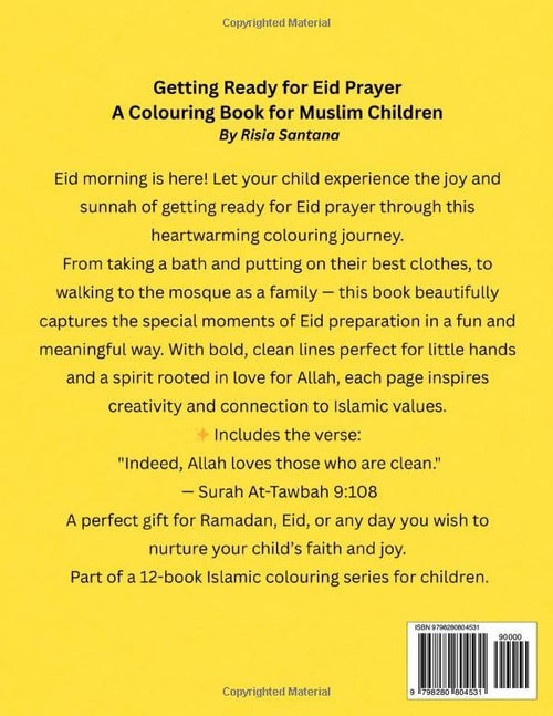 Eid al-Fitr. Getting Ready for Eid Prayer. A Coloring Book for Muslim Children