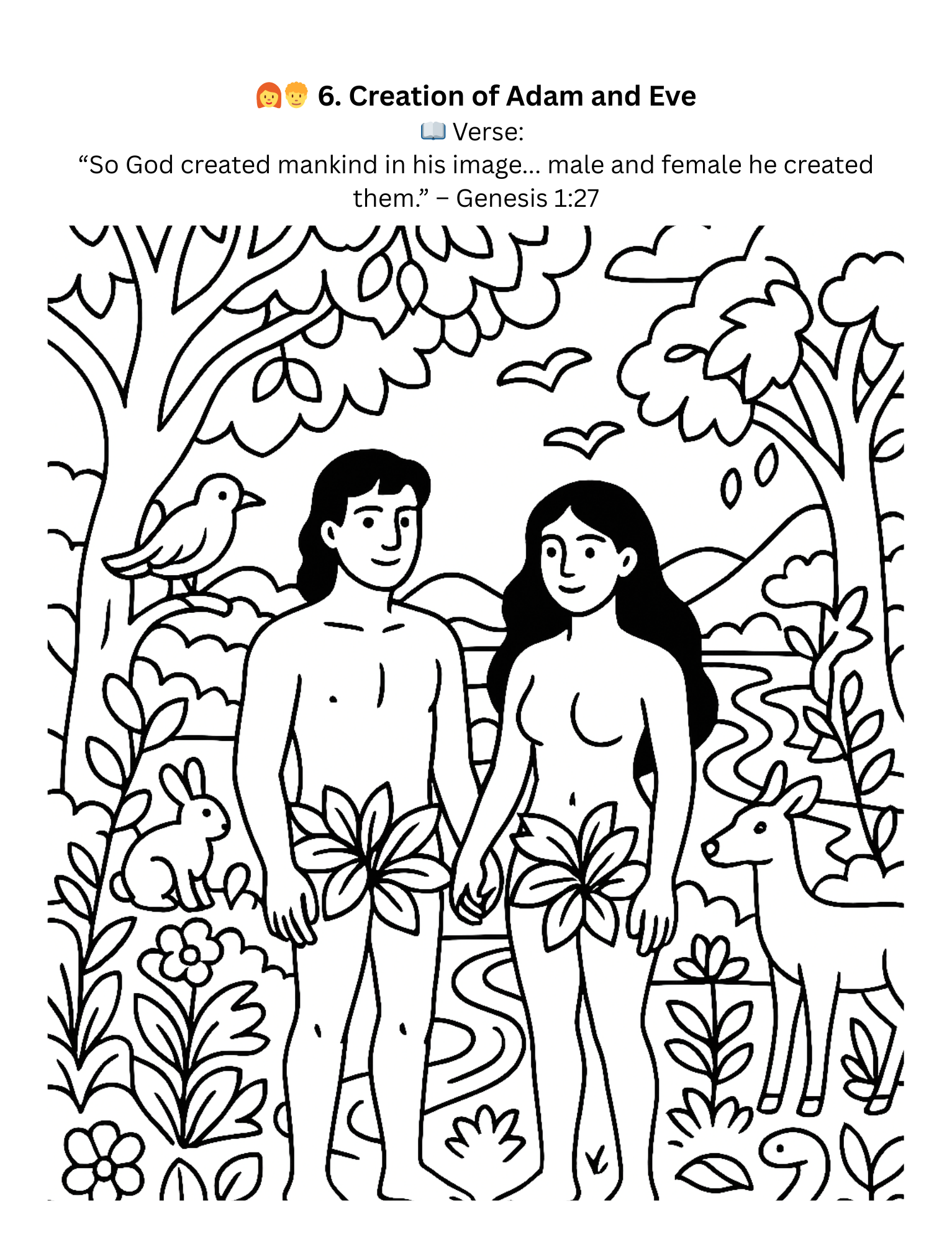 Holy Bible: Coloring Book Series. Book 1. Genesis